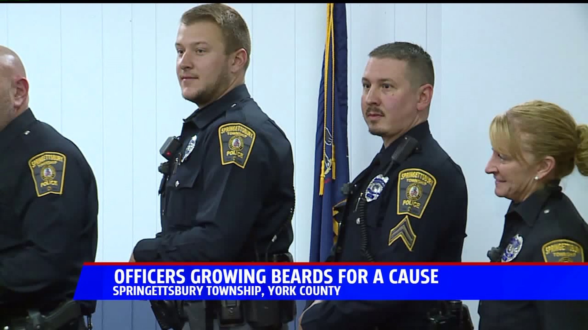 Springettsbury Township Police officers take part in `No Shave November` to raise money for cancer