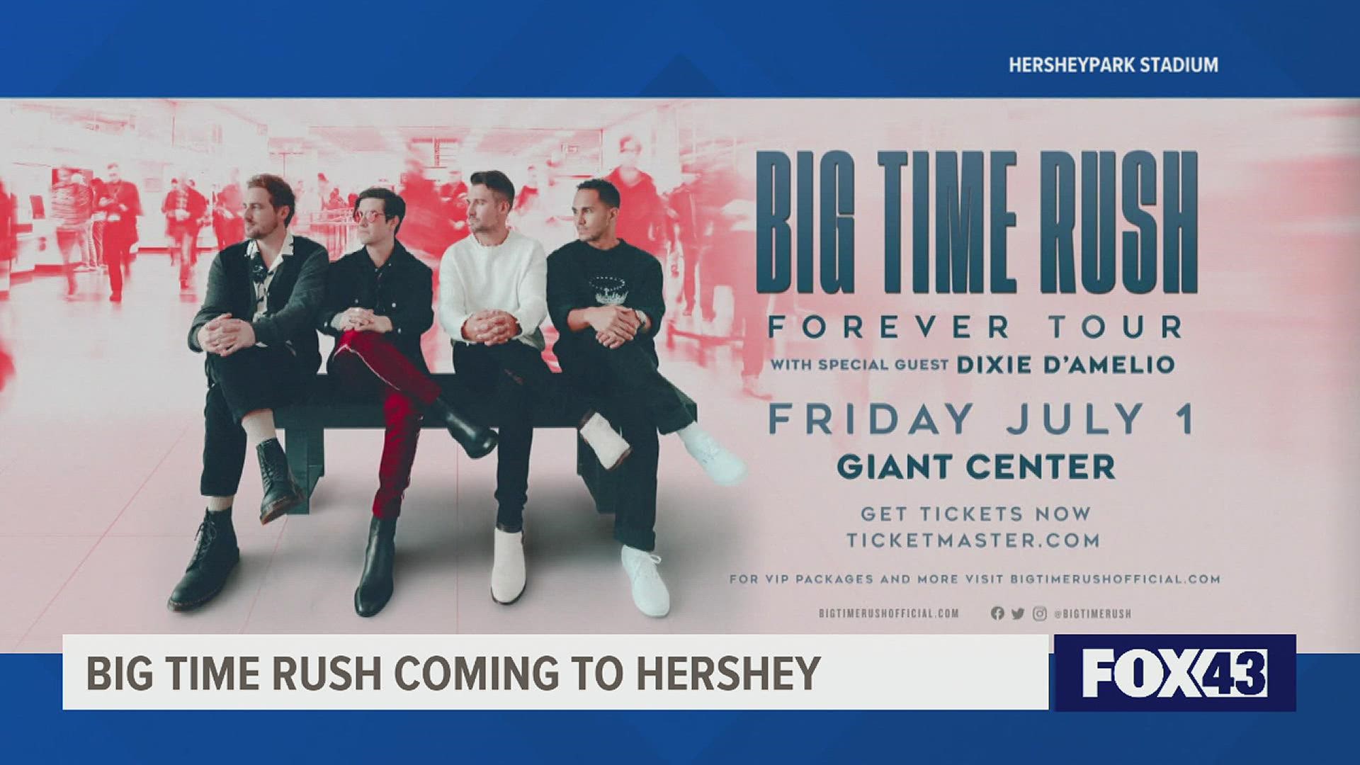 The boy band will visit Hershey on July 1 at 8 p.m. on the “Forever Tour” with TikTok star Dixie D’Amelio.