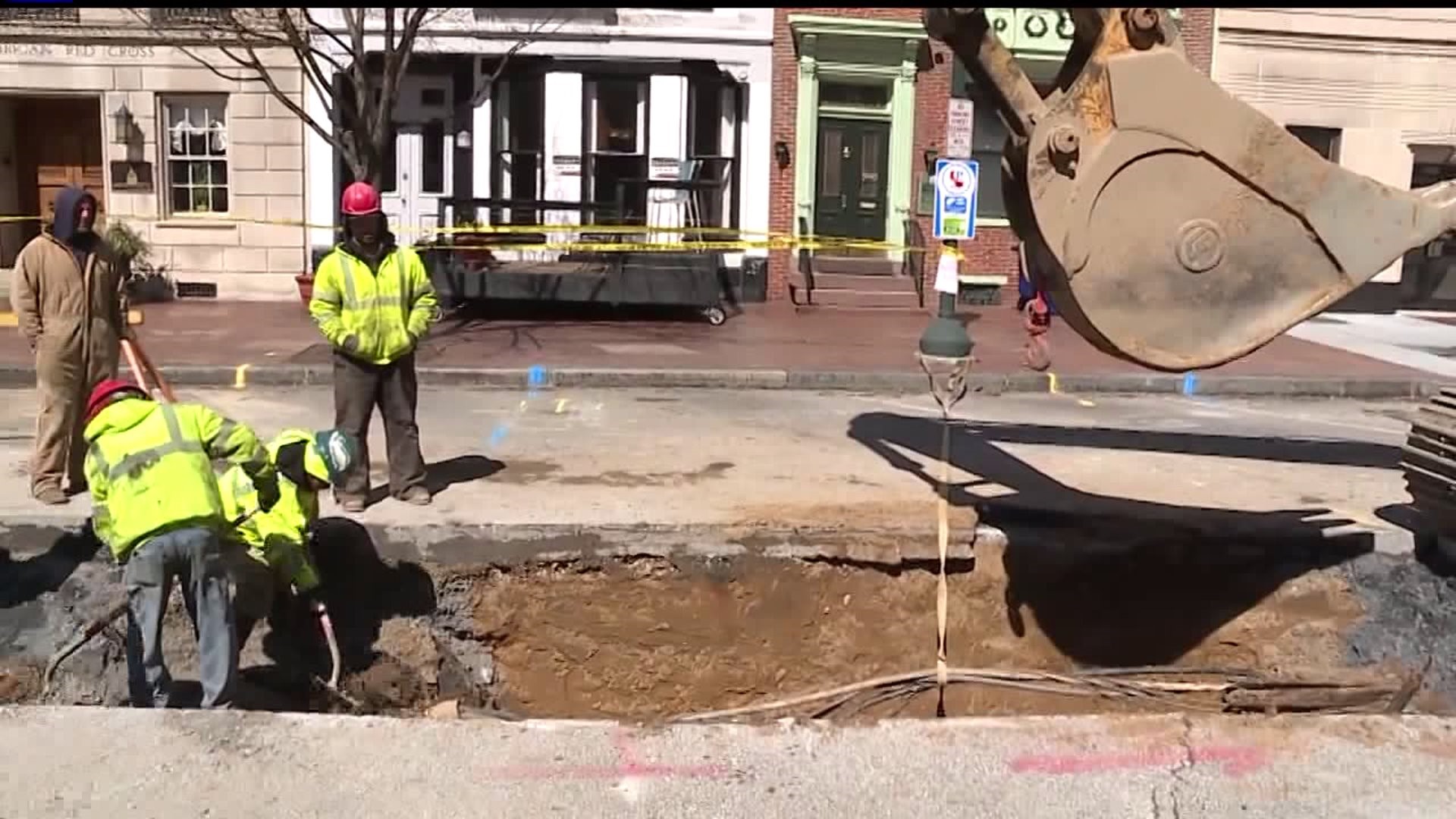 Broken sewer line repairs in Harrisburg