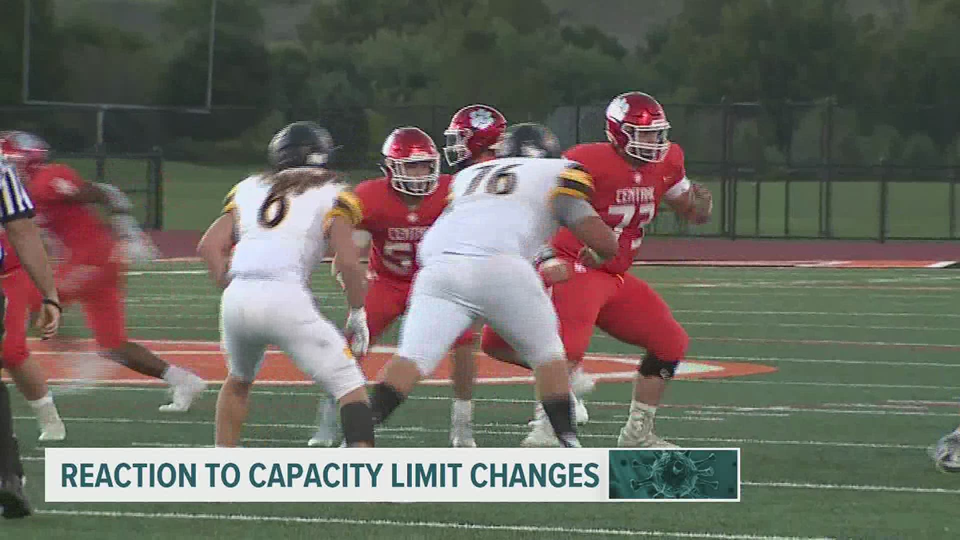 The Pa. Department of Health has released new guidelines for 'safe gathering limits' across the Commonwealth. How will that affect spectators of high school sports?