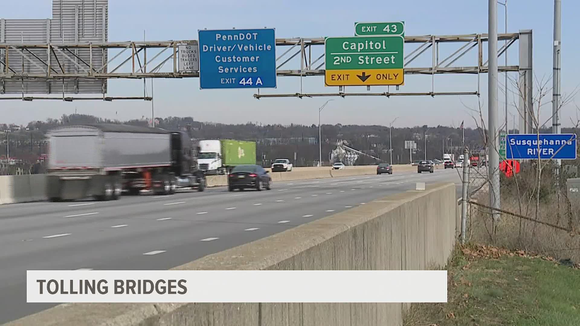 The plan includes tolling 9 bridges, with the I-83 John Harris Memorial South bridge among those slated for repairs that connects Harrisburg to Cumberland County.