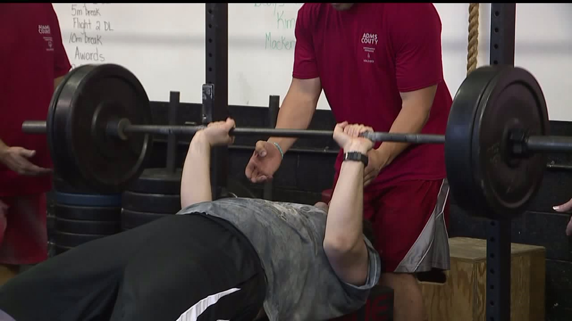 Special Olympics Powerlifting Team in Adams Co. participate in local competition