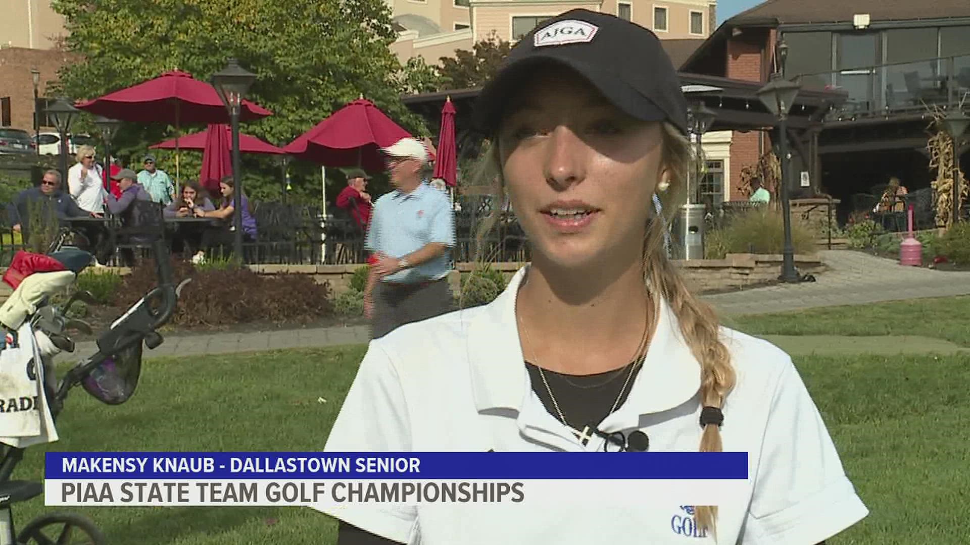 We hear from a Dallastown and Boiling Springs golfer after their state championship rounds at Heritage Hills on Monday.