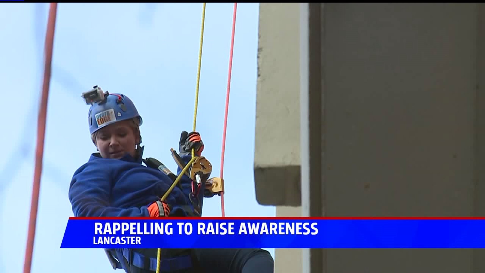 Supporters rappel down 10-story building to raise money for nonprofit in Lancaster