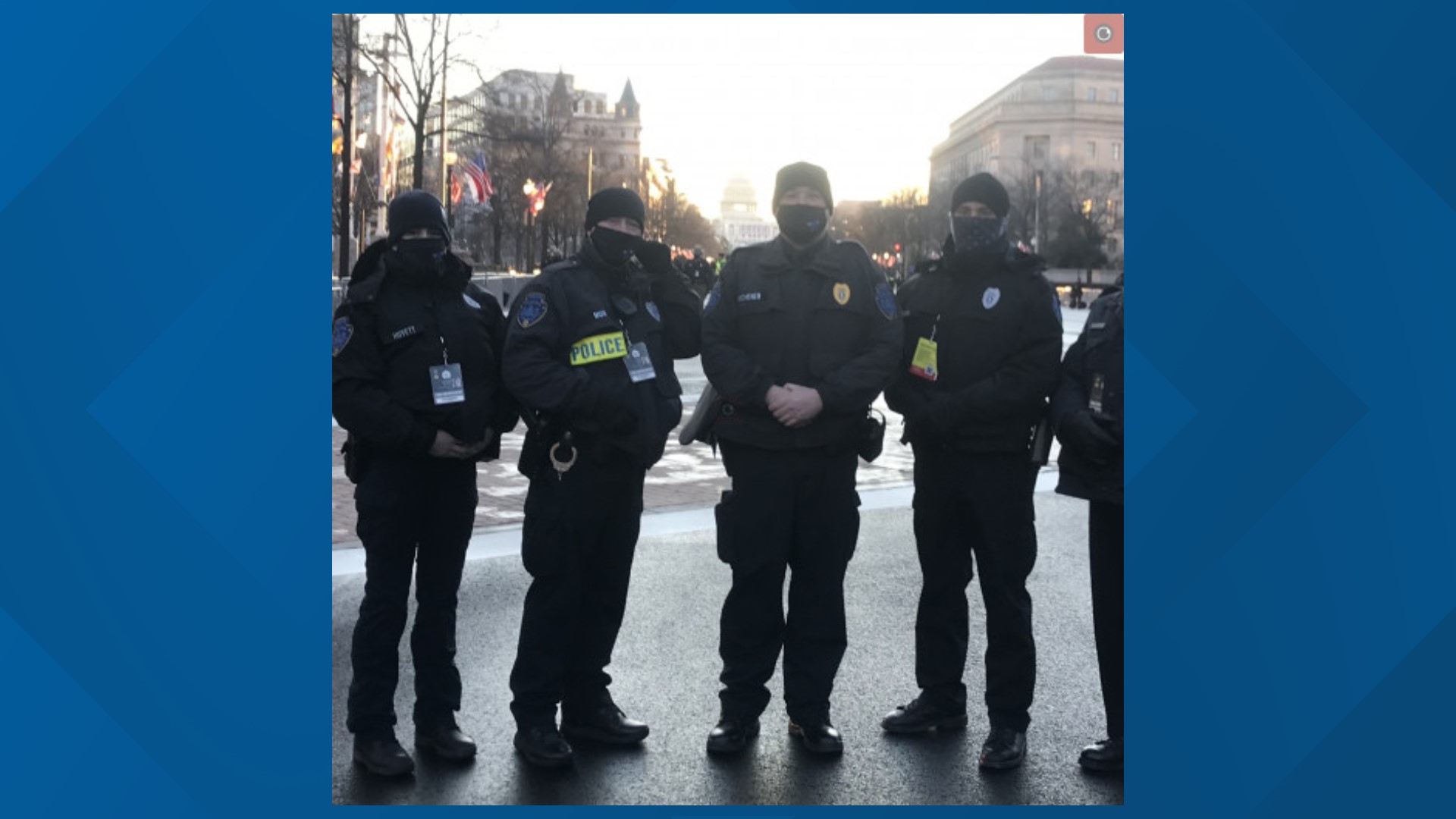 Each officer pledged their service before knowing who would be sworn-in on Inauguration Day. They also underwent COVID-19 tests upon their return.