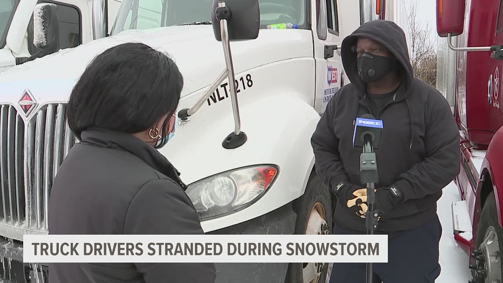 "It's what's underneath the snow that you can't see--the ice mainly," warned one truck driver.