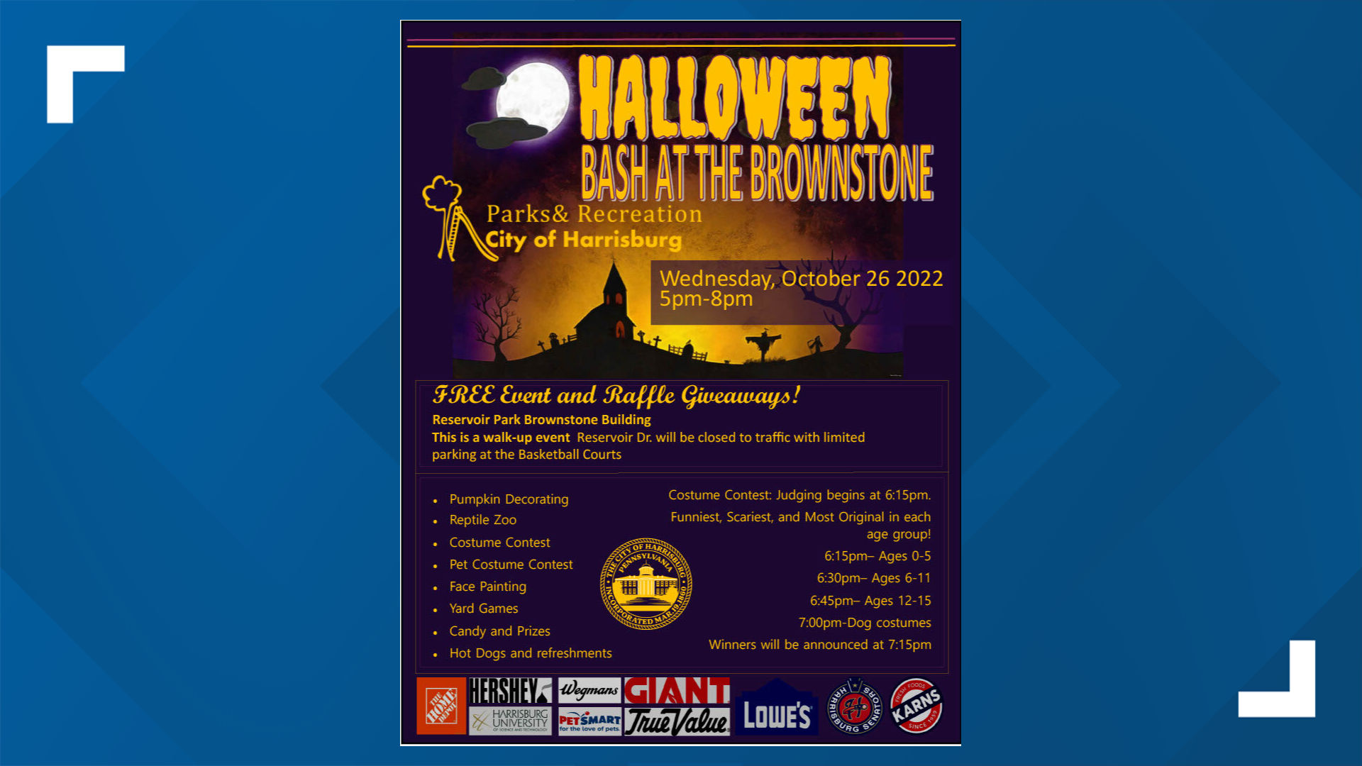 'Bash at the Brownstone' planned for Harrisburg Halloween celebration