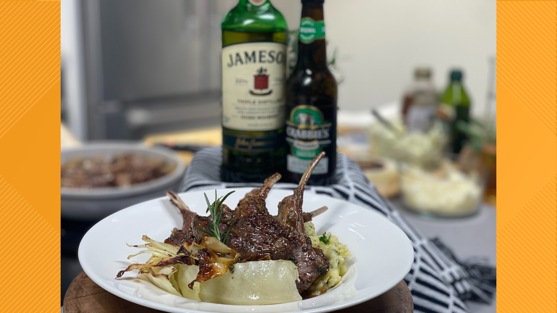 Jameson Glazed Lamb Chops served with Ireland-inspired Champ Mash and Buttery Roasted Cabbage Wedge will make diners feel as if they are visiting The Emerald Isle.