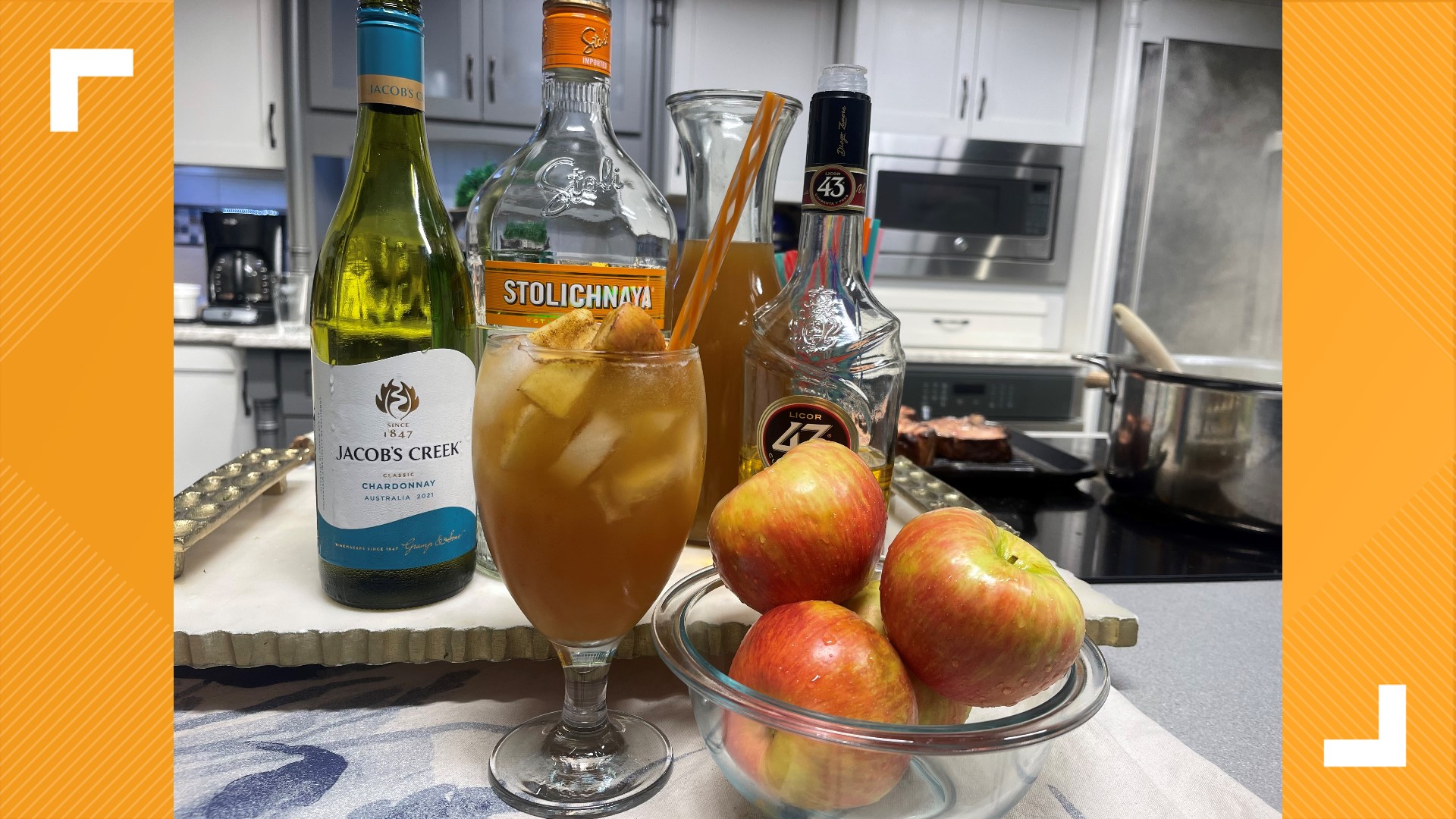 Olivia's embraces the flavors of fall with their new Hearty Autumn Chop. A glass of Apple Cider Sangria leaves the taste of autumn lingering on your tongue.