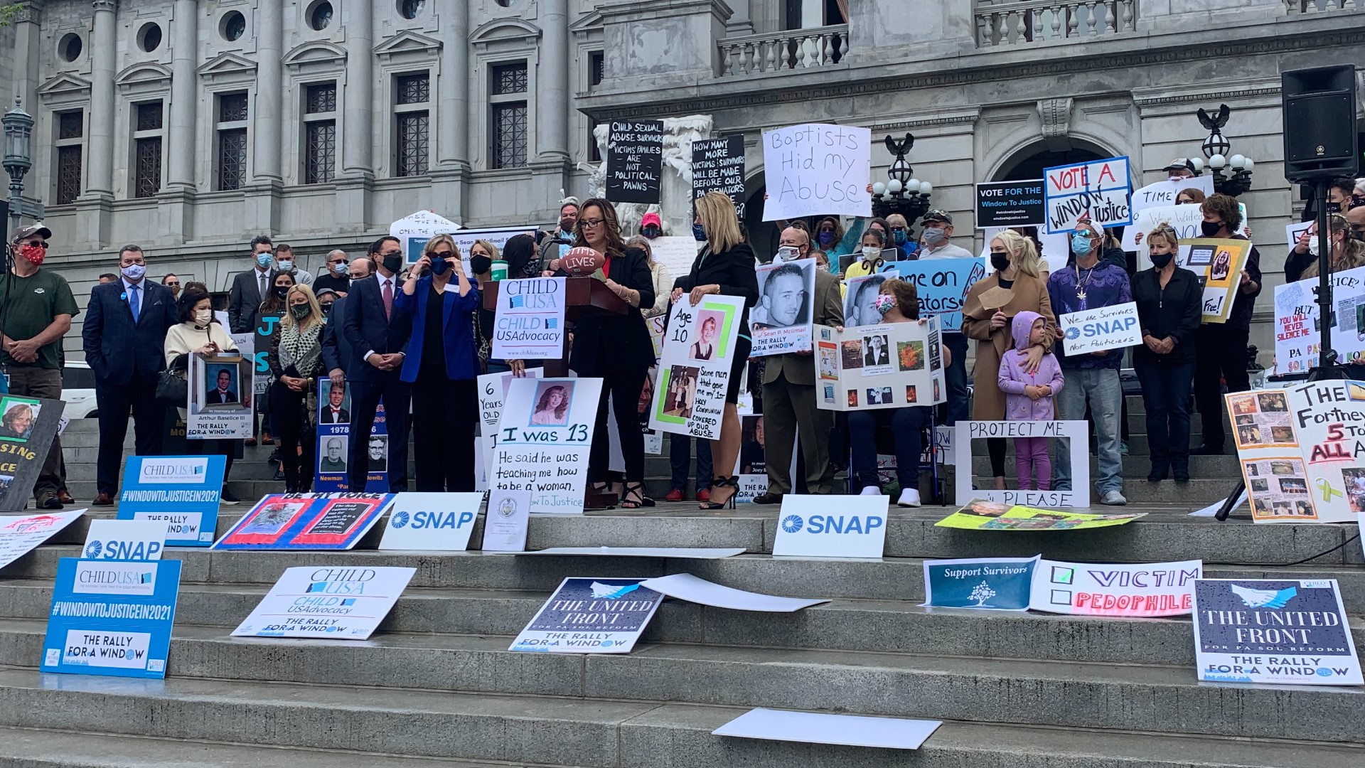 Survivors rallied for a bill after a mistake in the office of the former Secretary of State caused a proposed constitutional amendment to falter.