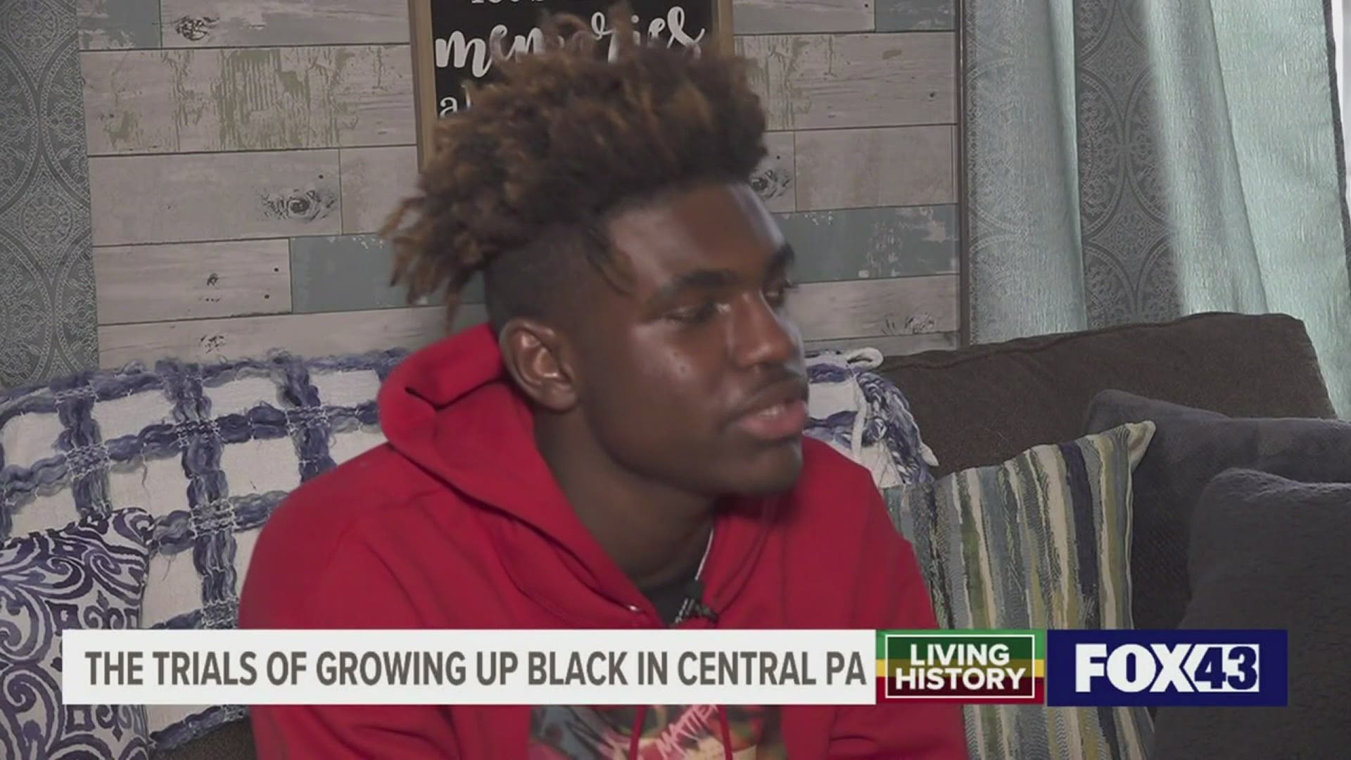 Jarrell Greaves, 17, of Lancaster says growing up as a young man of color was not easy and shared his experiences with FOX43.