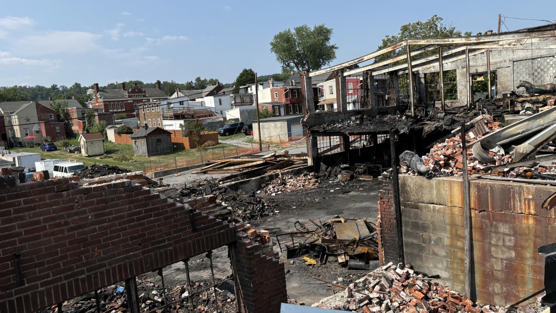 Two makeshift markets have been set up for vendors to sell their remaining stock after the fire that burned down the main building for Tollbooth Antiques.