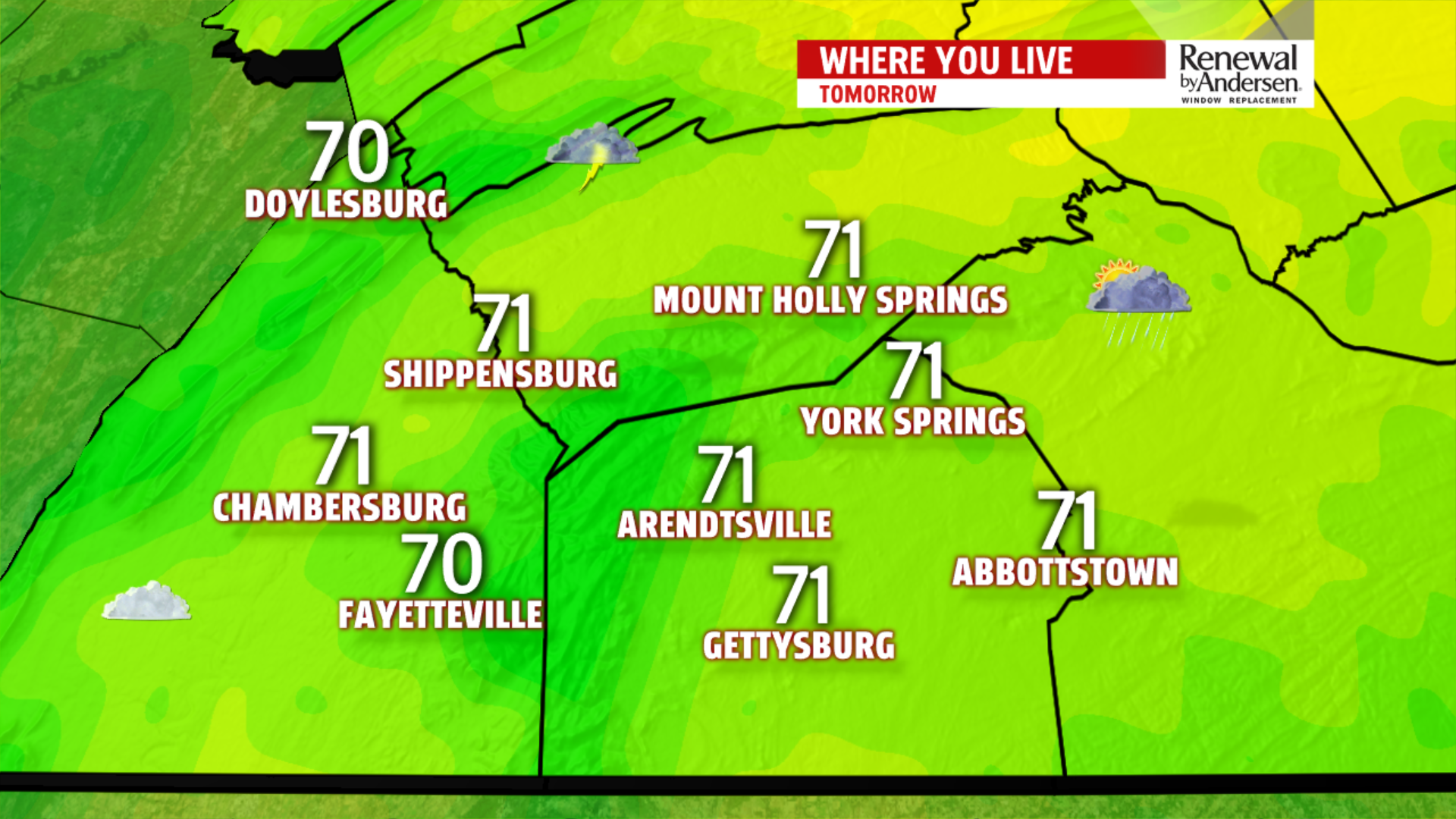 Clouds and showers hold temperatures in the lower 70s for Friday ...
