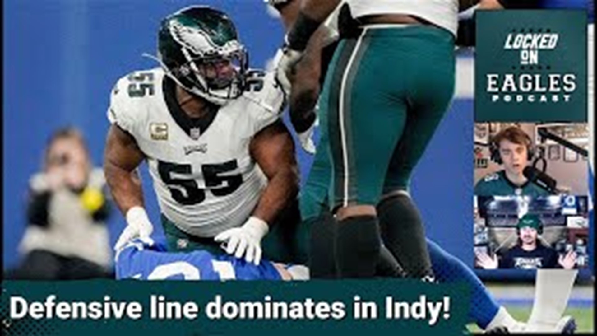 The Philadelphia Eagles defensive line was the key to a win against the Indianapolis Colts on Sunday.