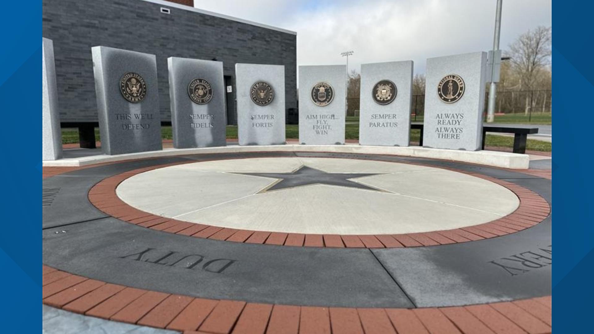 Officials at the high school are unveiling a new Veterans Memorial, in honor of Veterans Day.