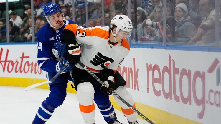 Tavares' 11th career hat trick sends Maple Leafs past Flyers - The San  Diego Union-Tribune