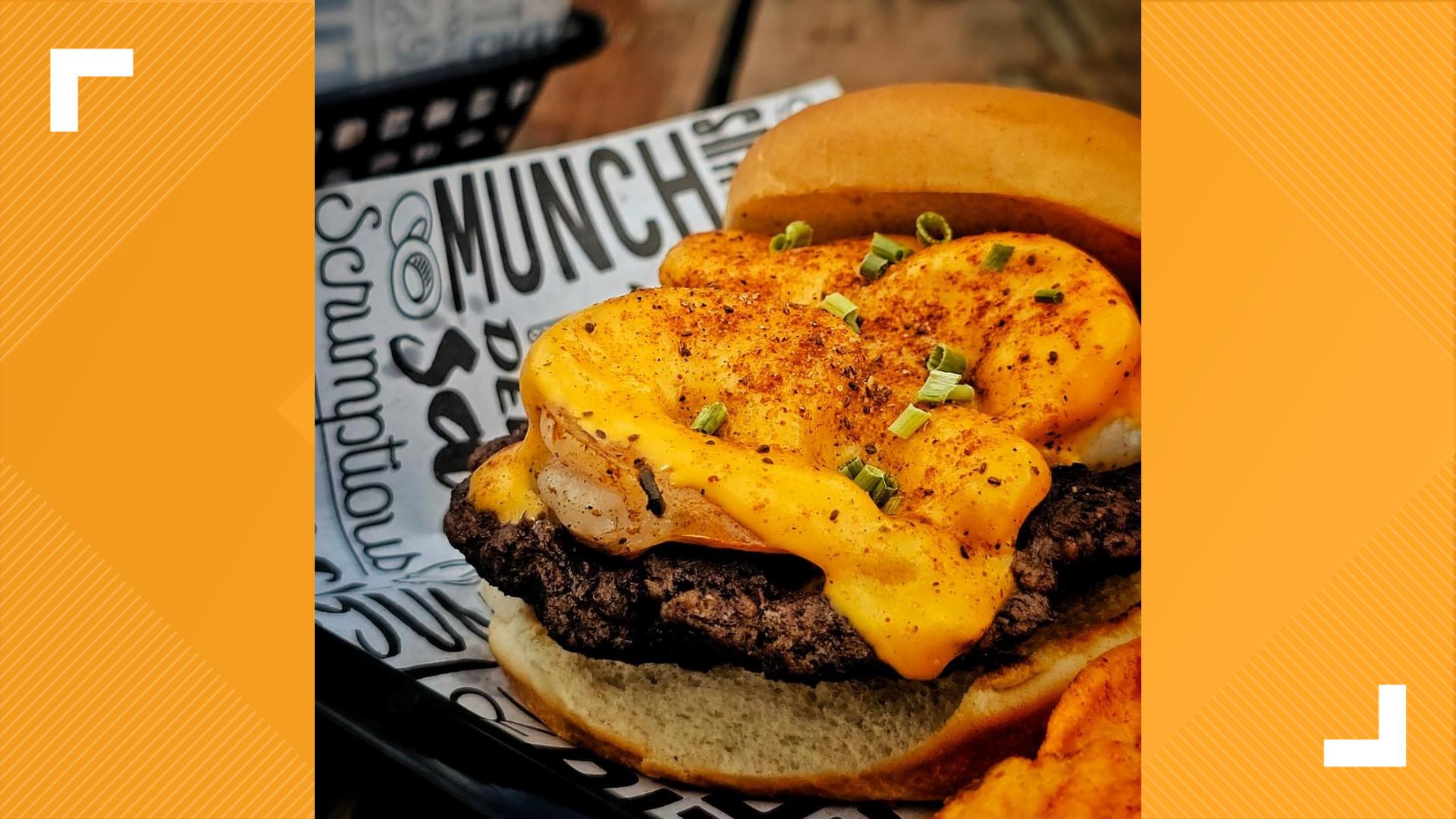 Gift Horse Brewing Company featuring Happy Camper Eats & Treats has smashing new specials for York Burger Week, including a dessert "hamburger."