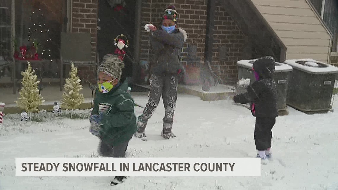 A snow storm unfolds in Lancaster County