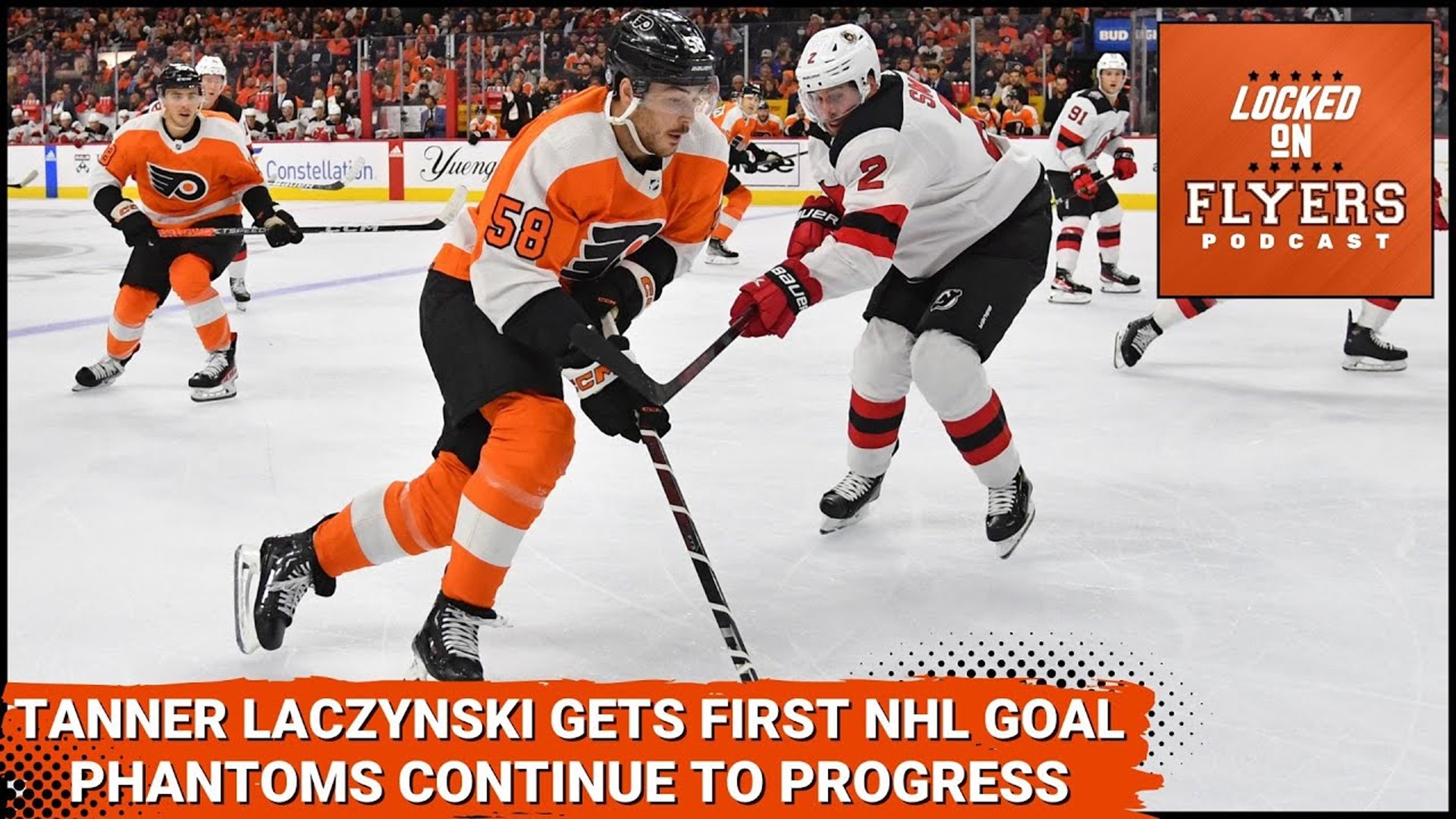 Russ & Rachel recap last night’s Flyers matchup vs the Calgary Flames. Tanner Laczynski got his first NHL, and Joel Farabee was back on the board.