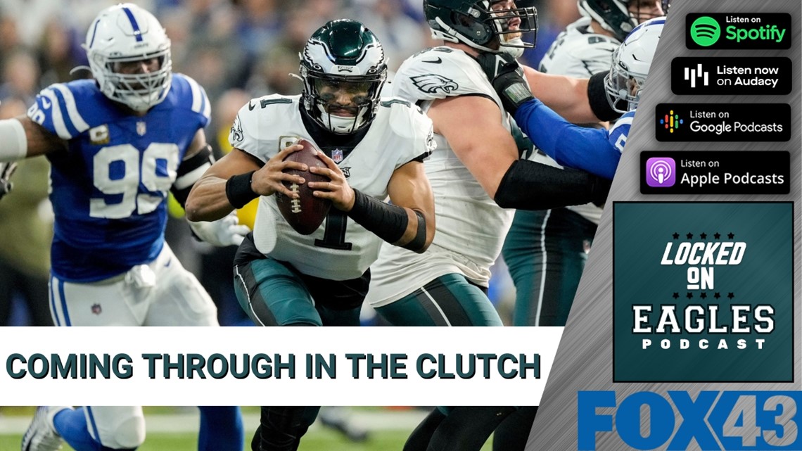 Jalen Hurts' late TD run gives Eagles 17-16 comeback win over Colts