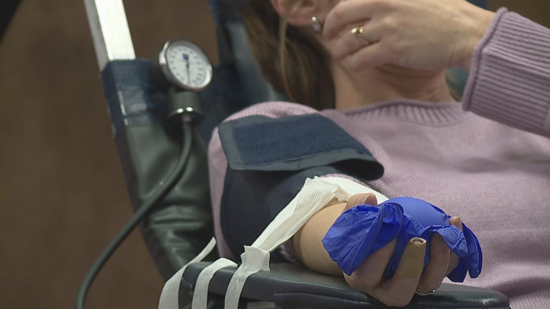 The annual competition puts several police departments against one another to see who can get the most people to donate blood.
