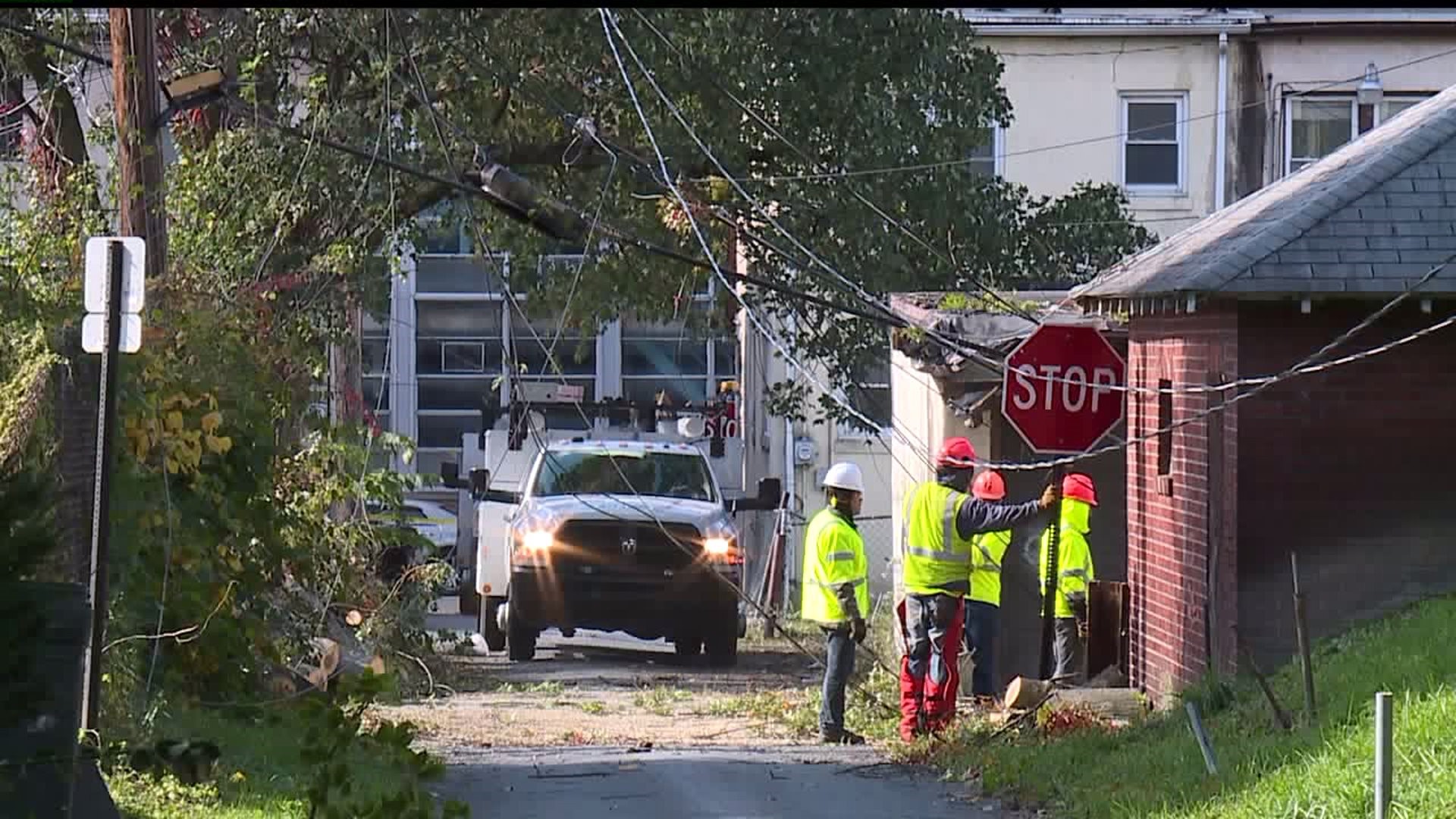 Crews restore power and clear downed trees in Harrisburg after Sunday night storm