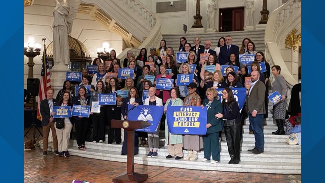 Education advocates rally for literacy at Pa. State Capitol