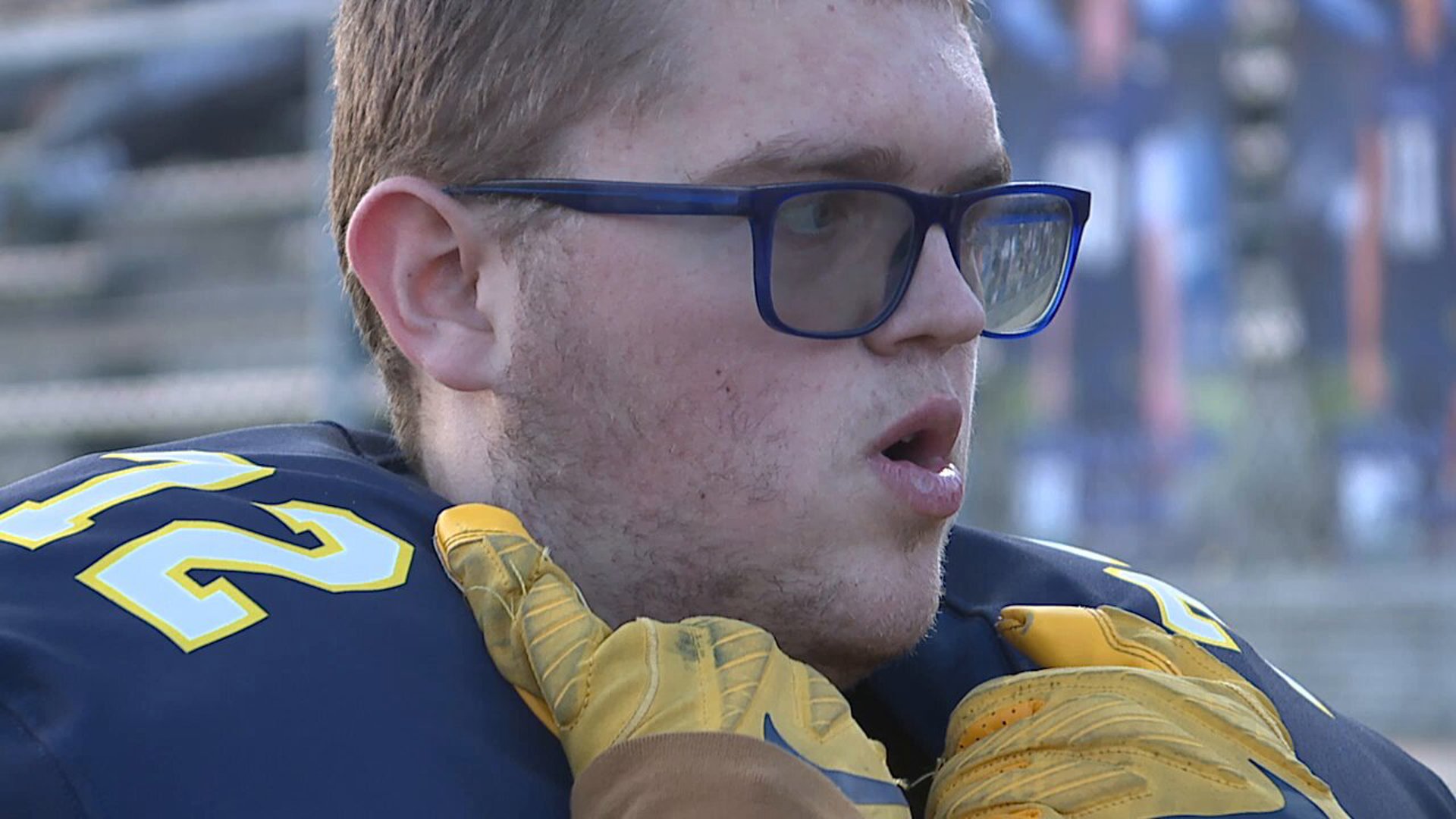 The Cedar Cliff High School football team helped a teammate score his first touchdown, making a memory he'll never forget.