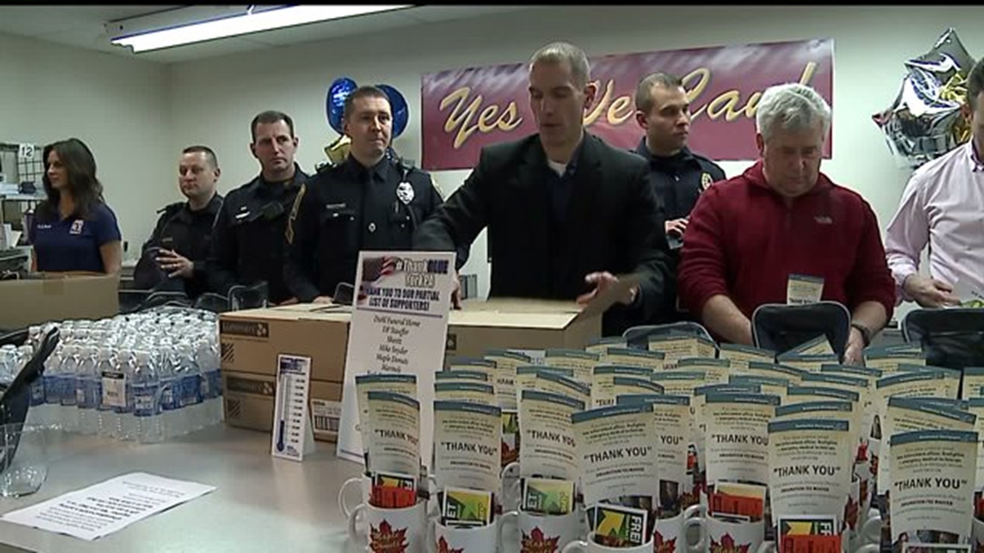 The public shows York County police officers appreciation