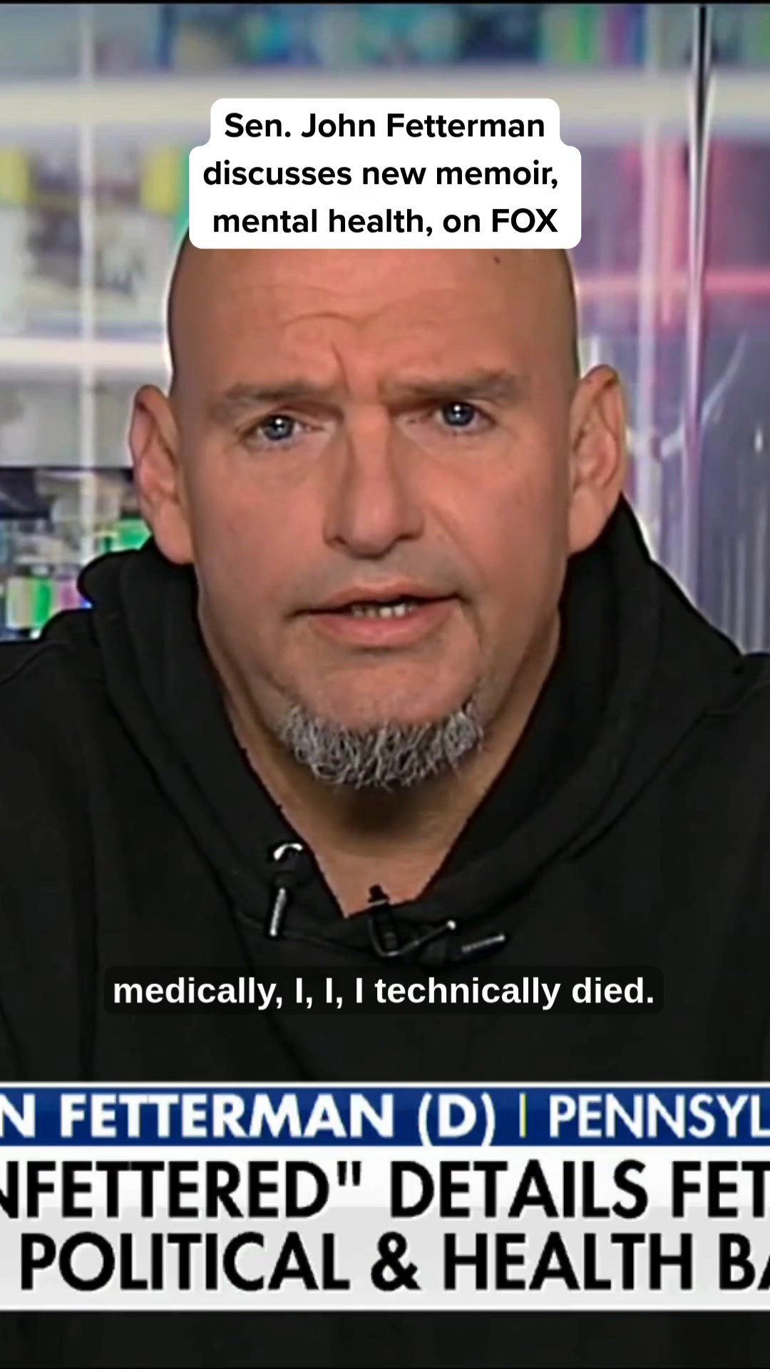 Sen. John Fetterman discusses new book, mental health on FOX | fox43.com