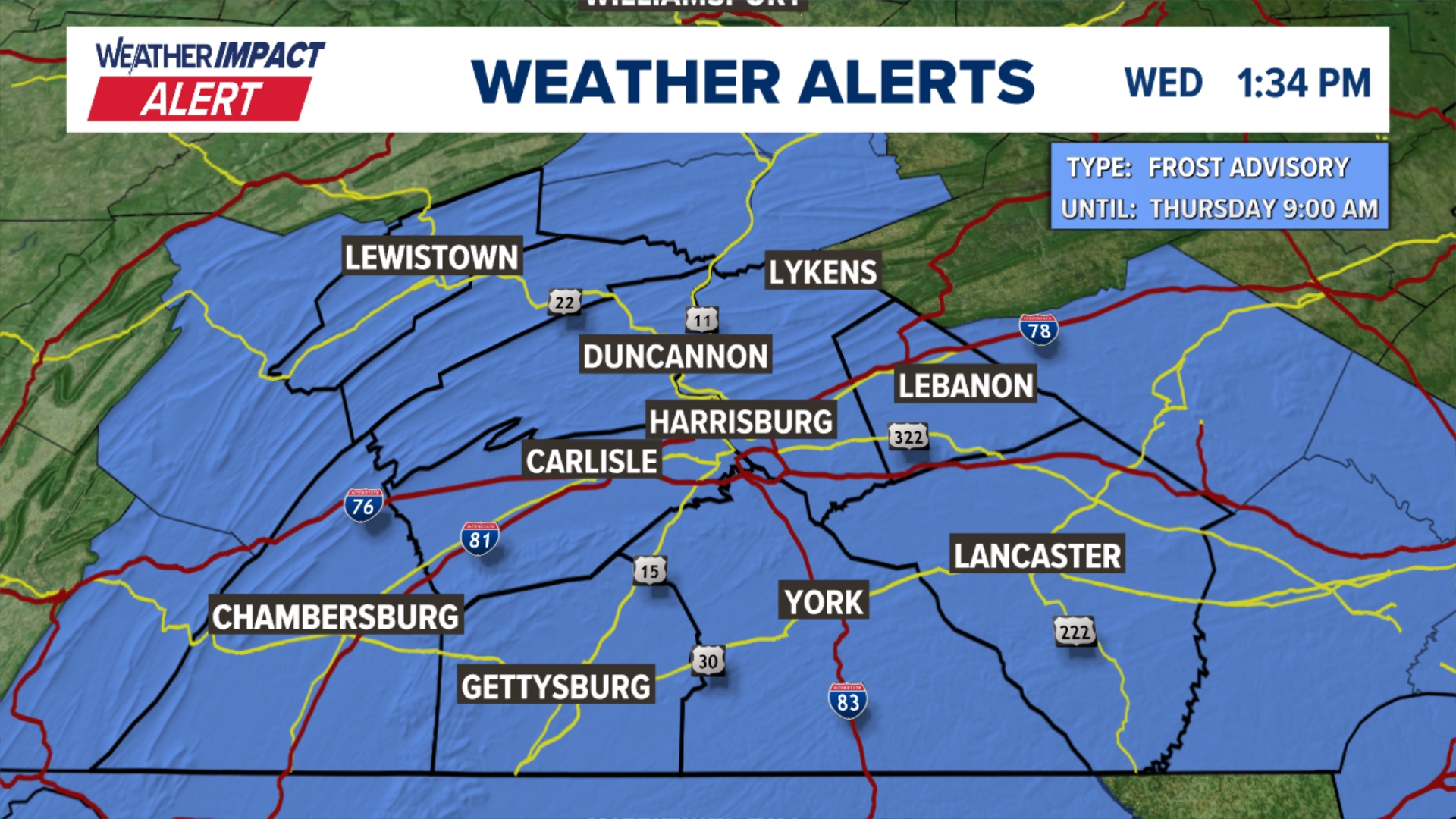 Weather alert issued for possible frost Thursday morning | fox43.com