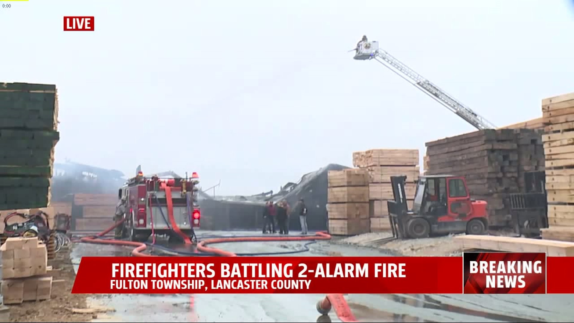 Firefighters Battling 2 Alarm Fire in Fulton Township, Lancaster County