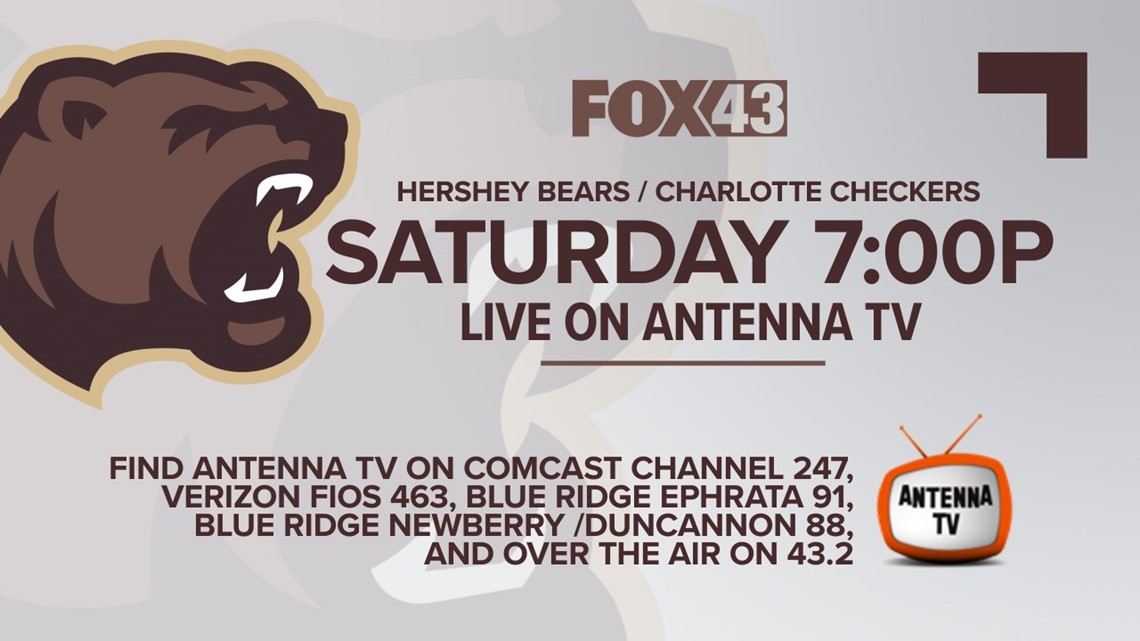 FOX43 will televise 10 Hershey Bears home games this season, including  Saturday's home opener