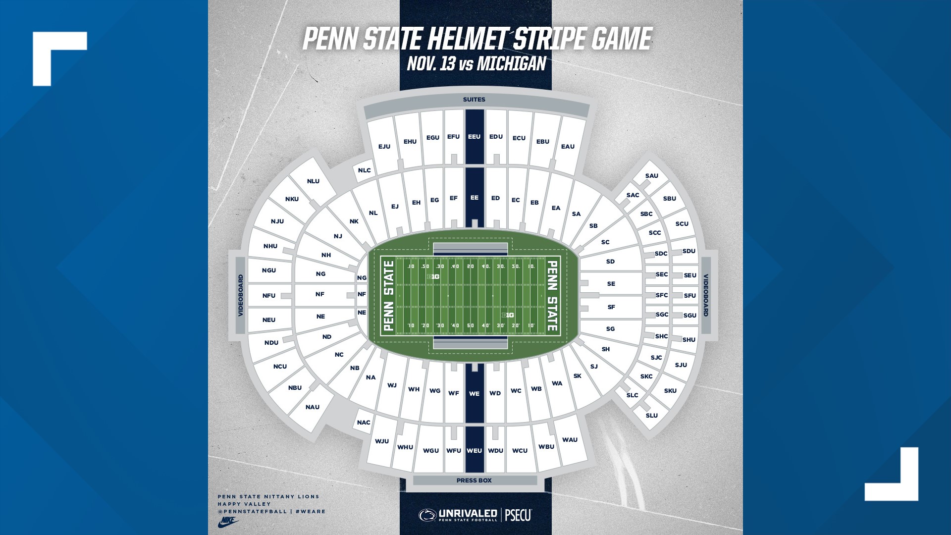 Penn State's Nov. 13 game against Michigan is now a 'Helmet Stripe