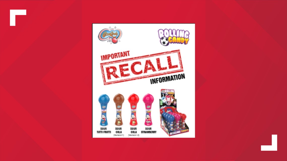 3 flavors of Cocco Candy Rolling Candy recalled due to choking hazard