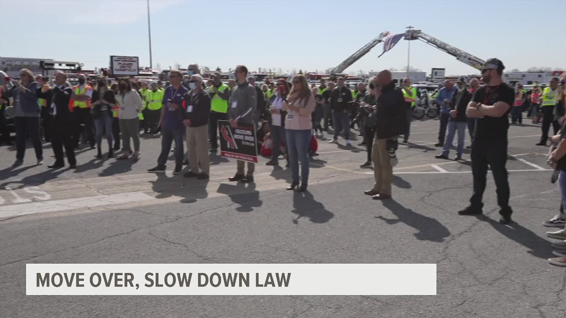 Hundreds of emergency responders promoted awareness to the enhanced Pennsylvania "Move Over" law, which goes into effect on Tuesday, April 27.