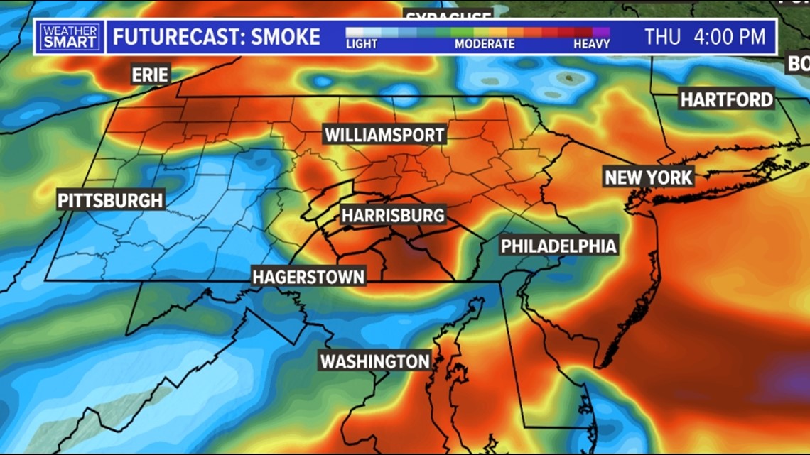 Air quality update in Pennsylvania 1130 a.m. on June 8, 2023