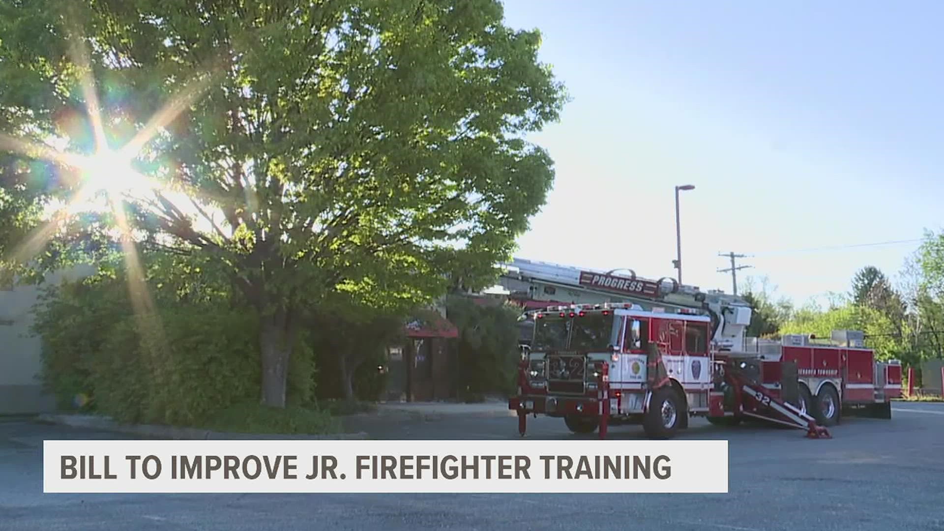 Fire companies are trying to build a pipeline of young firefighters by training high school students as junior firefighters.