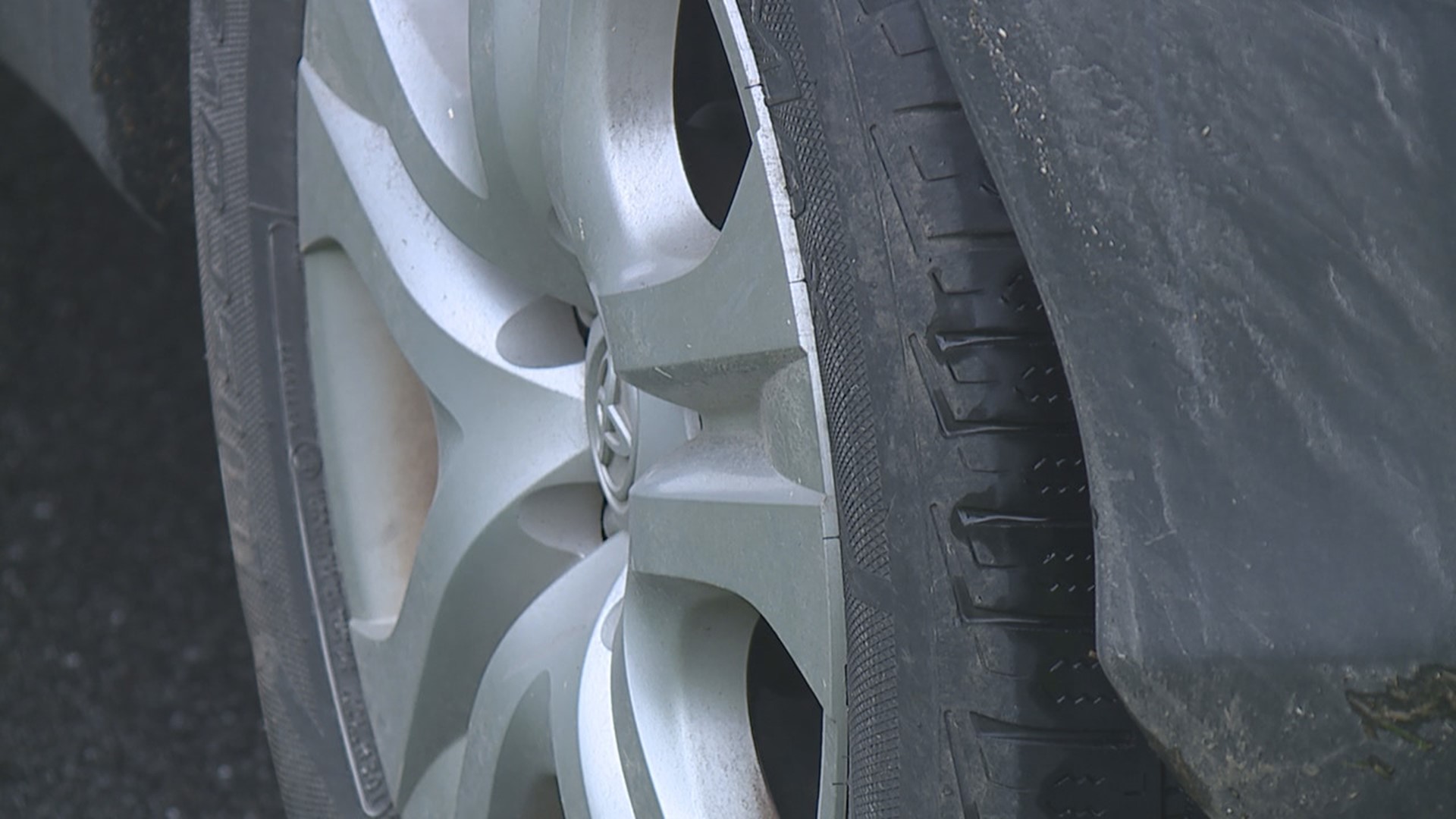 Police say the suspect has been puncturing the tires of multiple cars over the past week.