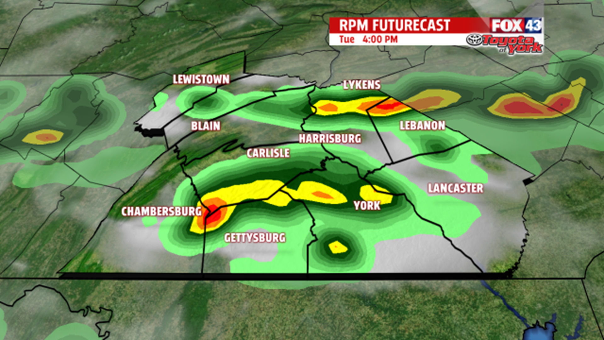 Tracking showers and storms for part of this week | fox43.com