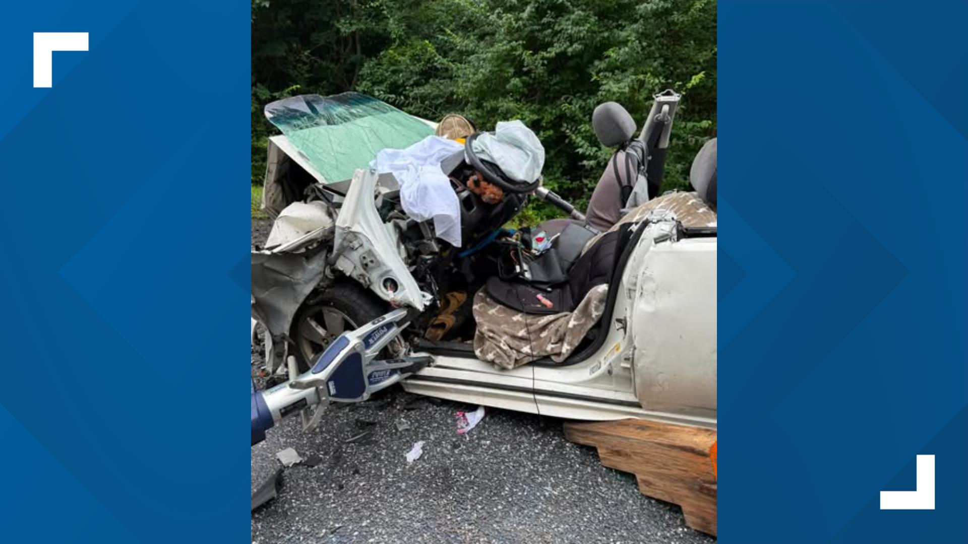 Driver flown to hospital following vehicle crash in Adams County