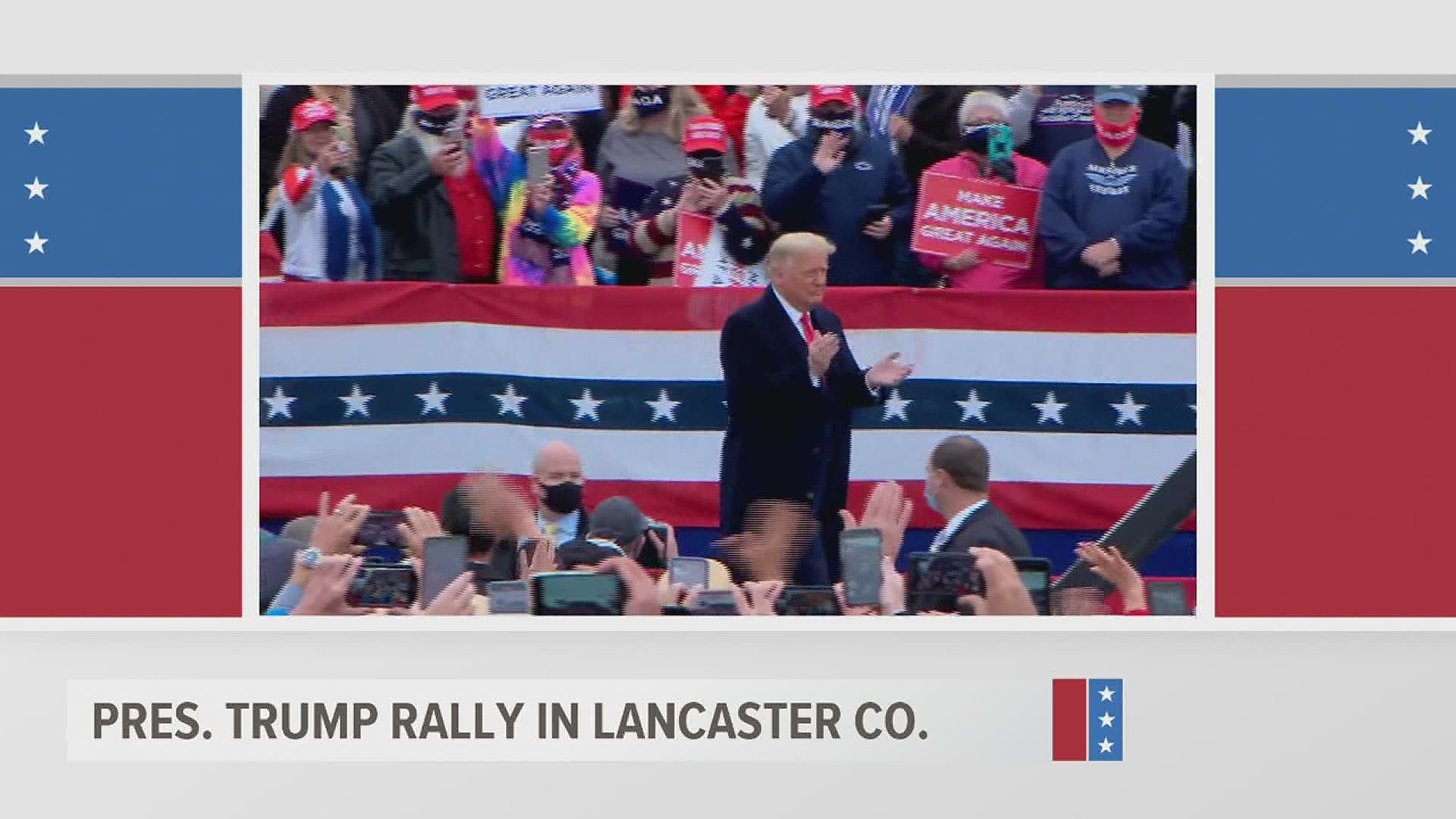 President Trump hosted a 'Make America Great Again' event at the Lancaster Airport located at 530 Airport Road in Lititz.