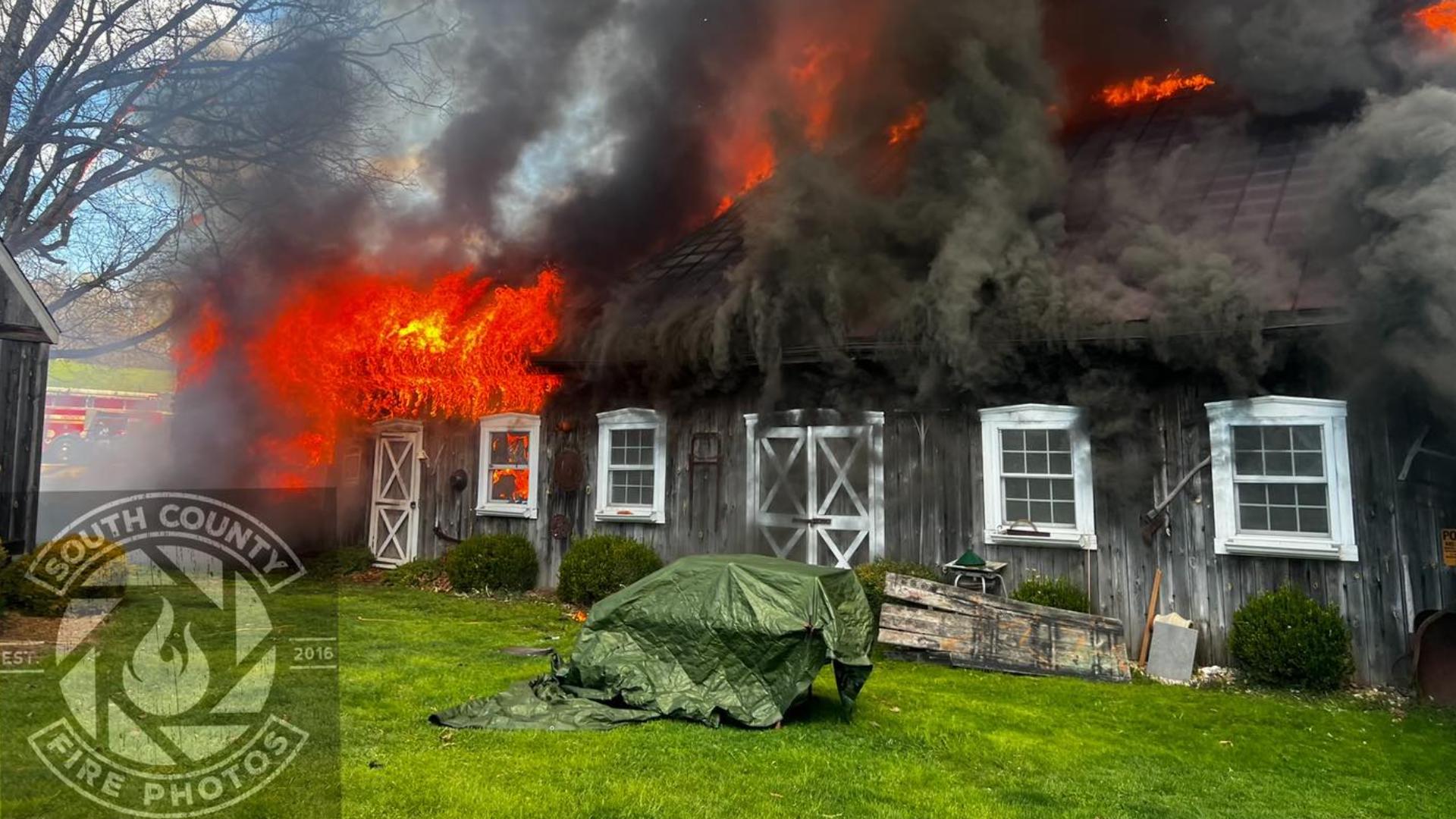 Crews respond to large barn fire in Chanceford Township, York County ...