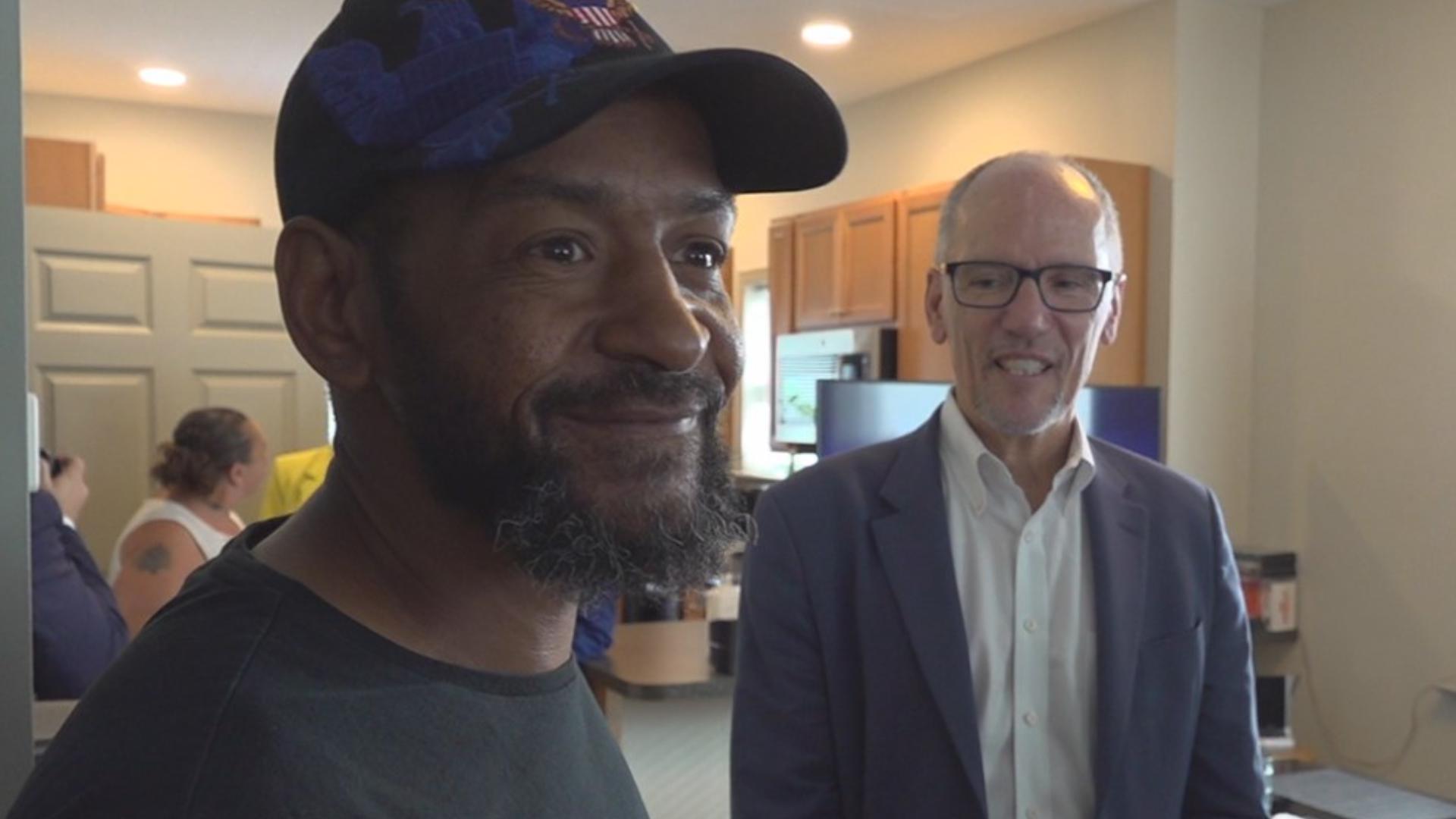 A White House official toured the new affordable housing community in the City of Harrisburg. The project gave a local Navy Veteran his first chance to own a home.