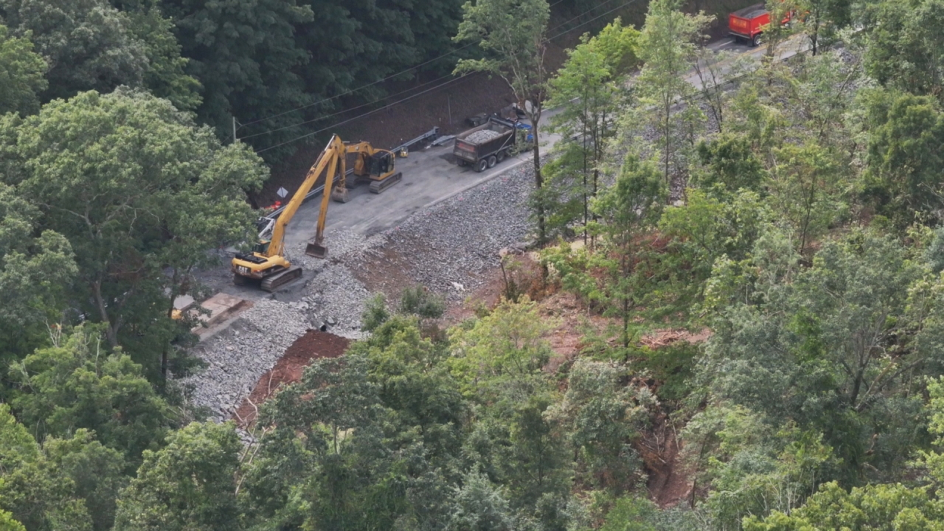 PennDOT crews are still working to reopen Route 147 in Dauphin County after severe flooding damaged the road earlier this month.