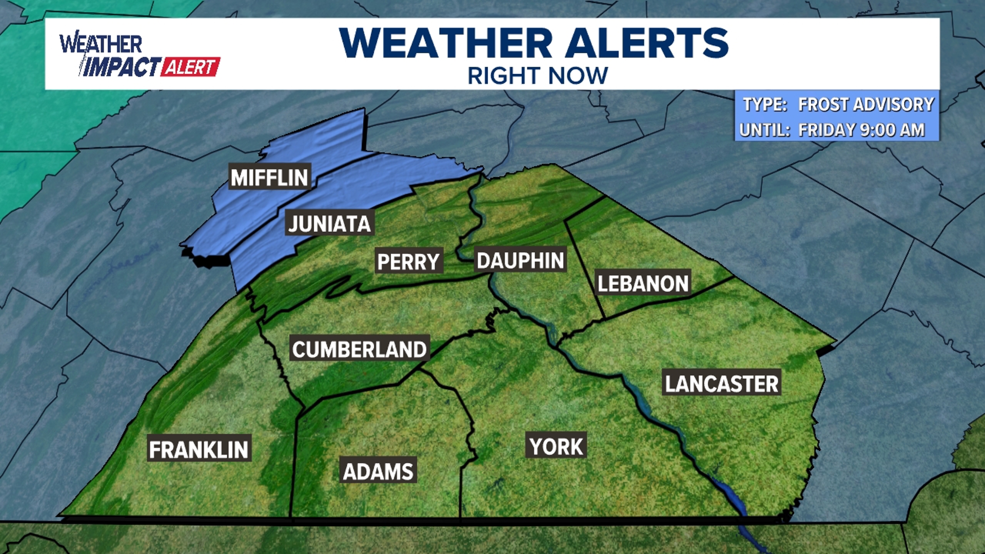 Frost advisory issued in Pennsylvania | Weather Impact Alert | fox43.com
