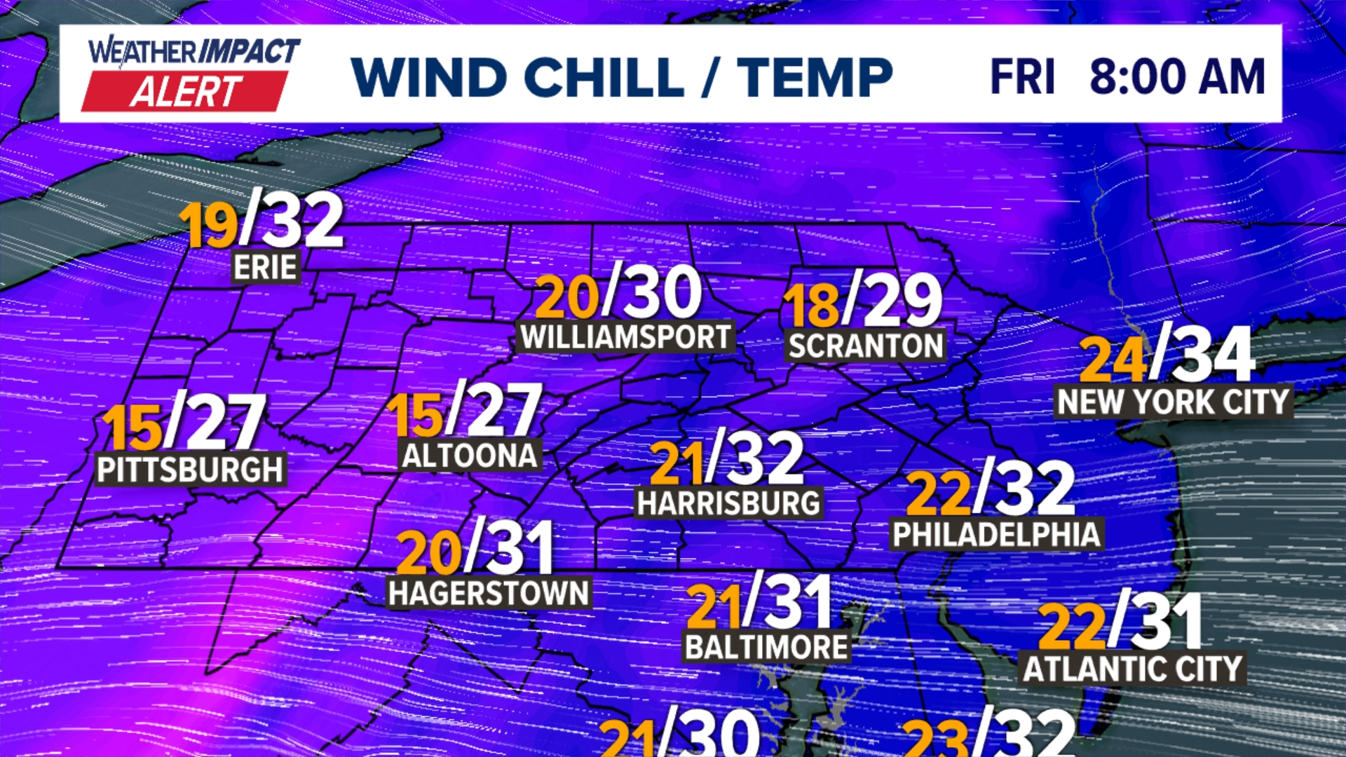 Weather Impact Alert Black Friday as gusts around 40 mph bring wind ...