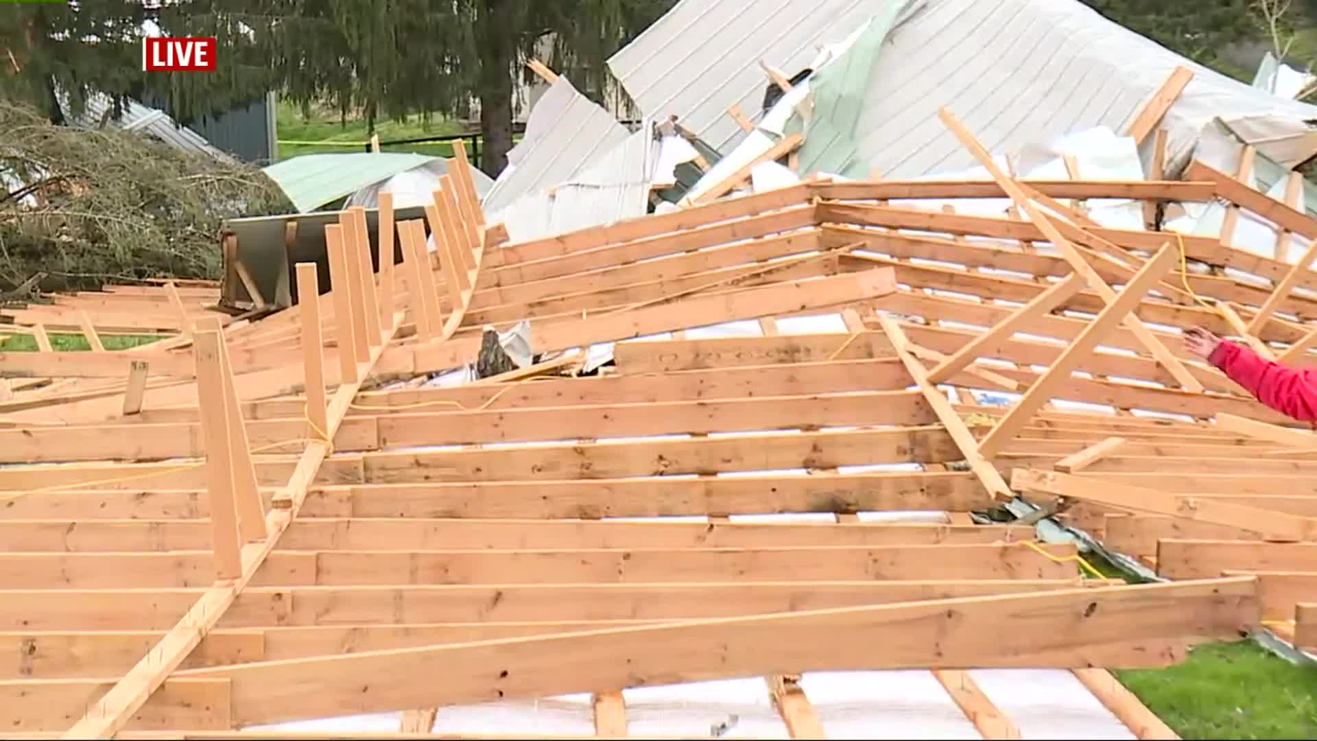 Roof of Ark Safety in Millersburg Ripped off After Storms