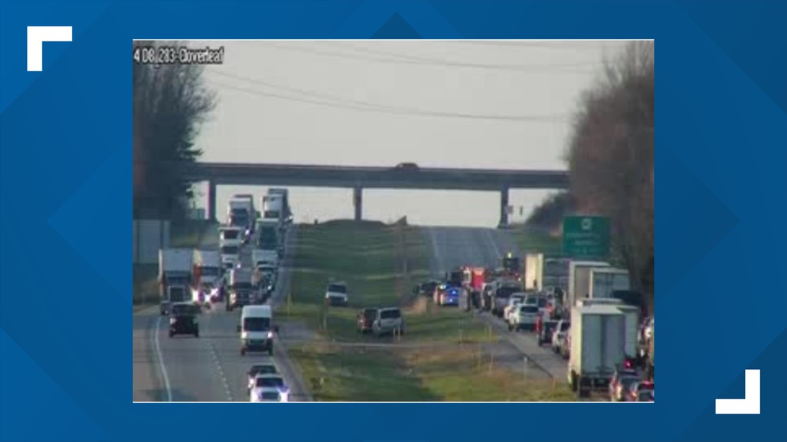 Crash involving cattle truck slows traffic on Route 283 West in