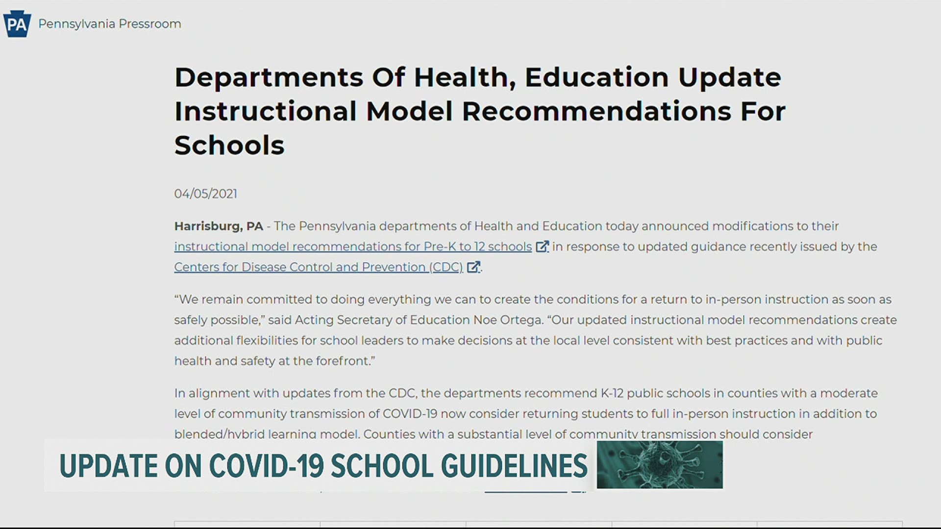 State officials provide more insight into COVID-19 school guidelines